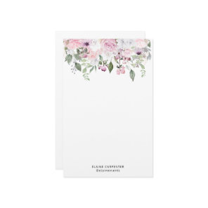 Rose Garden Elegant Monogram Stationery Paper
