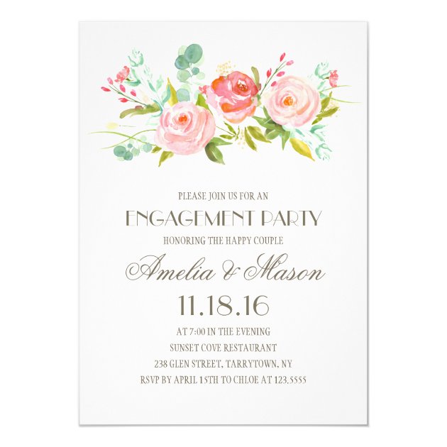 Rose Garden | Engagement Party Invitation