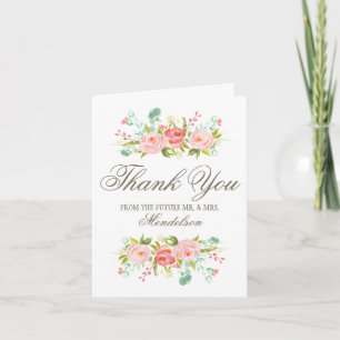 Rose Garden   Engagement Party Thank You Card
