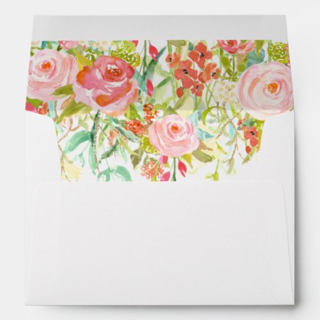 Rose Garden Envelope With Floral Liner