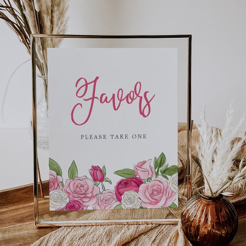 Ros Garden Favors Sign