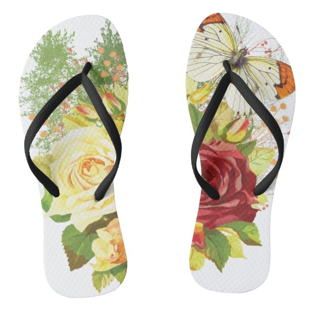 Rose Garden Flip Flops (Footbed)