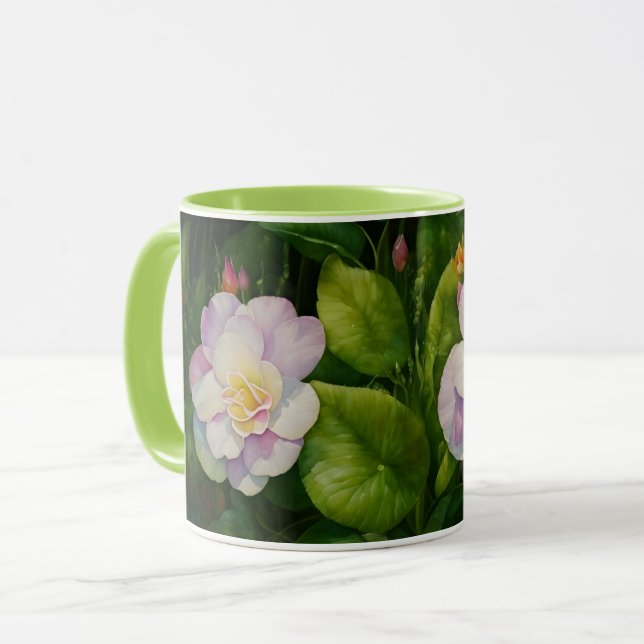 Rose Garden Floral Art Cup Mug (Front Left)