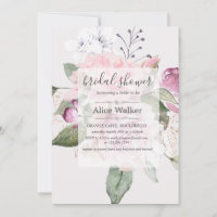 Rose Garden floral Bridal Shower Invitation