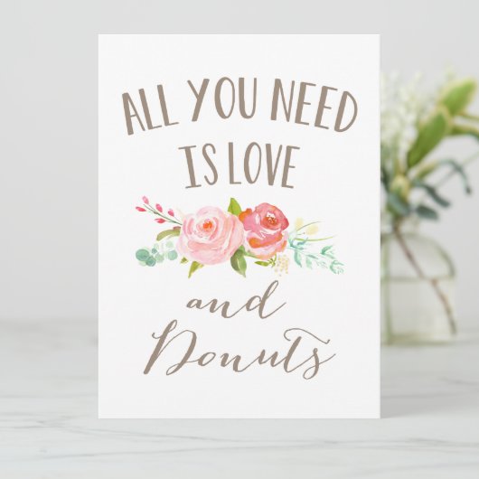 Rose Garden Floral Love and Donuts (Standing Front)