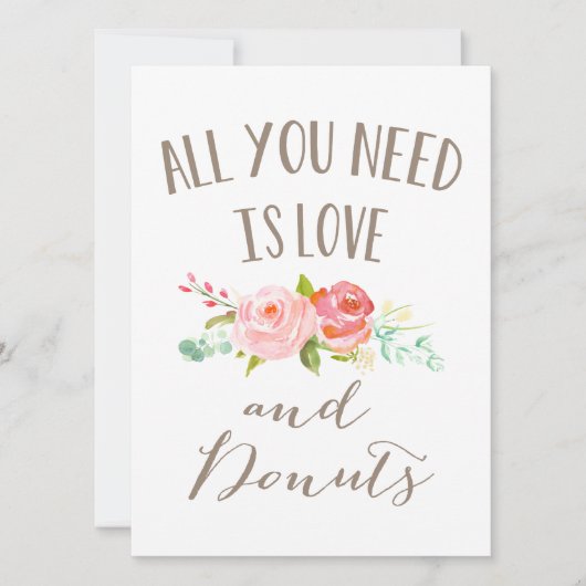 Rose Garden Floral Love and Donuts (Front)