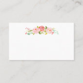 Rose Garden Floral Place Cards Double-Sided (Back)