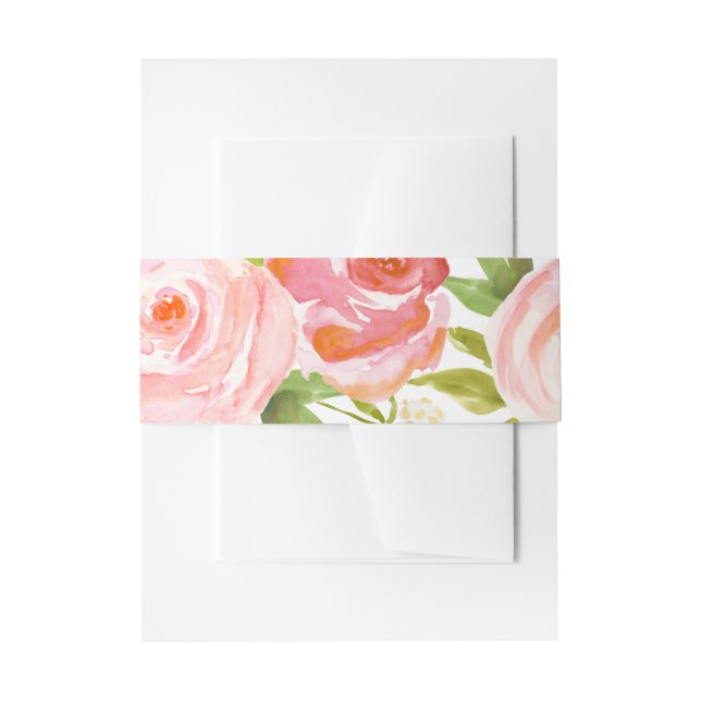 Rose Garden Floral Wedding Belly Band (Front Example)
