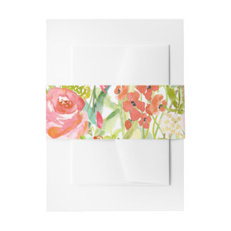 Rose Garden Floral Wedding Belly Band
