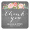 Rose Garden Floral Wedding Favor Labels Square