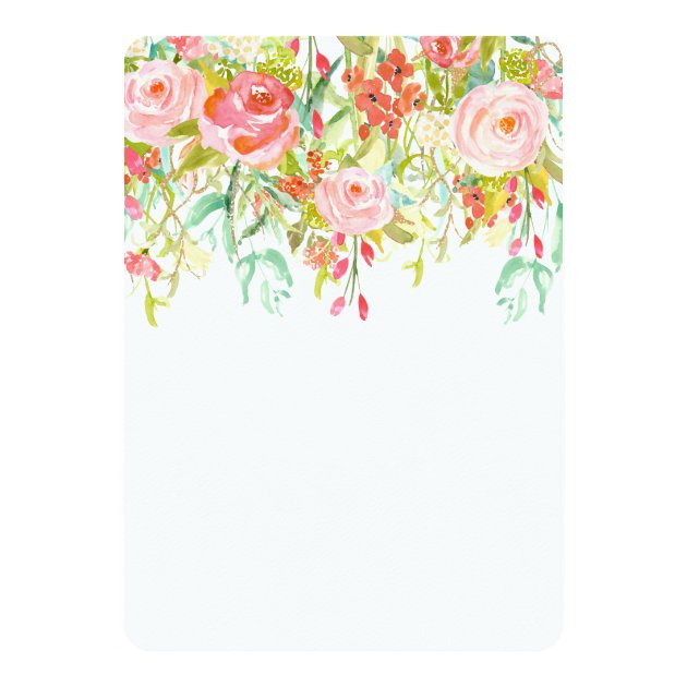 Rose Garden Floral Wedding Invitation