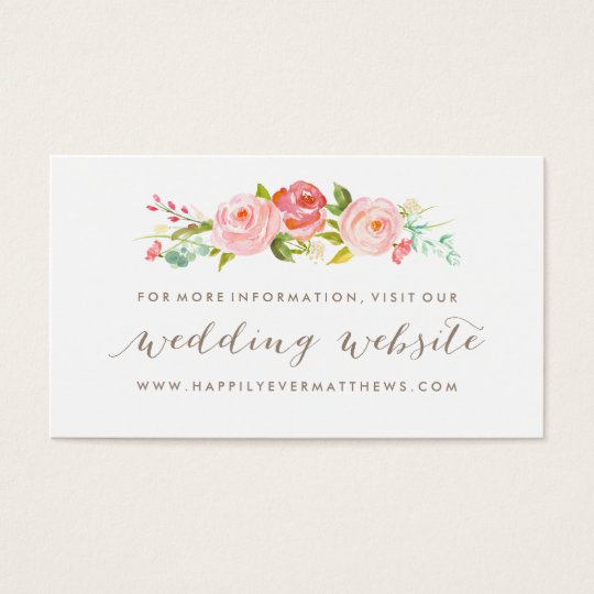 Rose Garden Floral Wedding Website Double-Sided Business