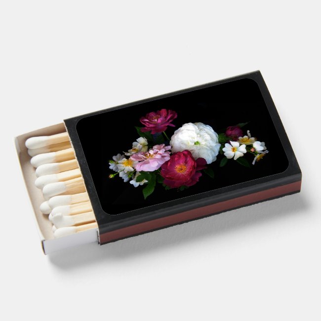 Rose Garden Flowers Floral Set of Matches