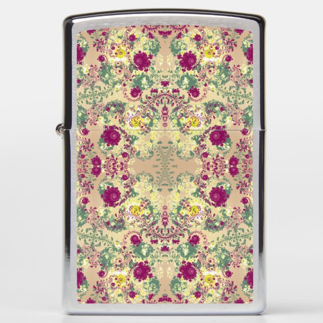 Rose Garden Fractal Zippo Lighter (Front)