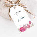 Rose Garden Gift Tags<br><div class="desc">Pink watercolor floral gift tags are perfect for pairing with our Rose Garden display shower cards.</div>