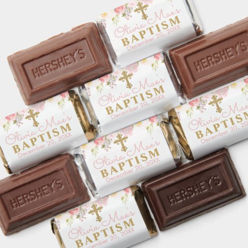 Rose Garden Girl Baptism Chocolate Candy Wrapper Hersheys Miniatures