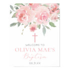 Rose Garden Girl Boho Baptism Welcome Sign