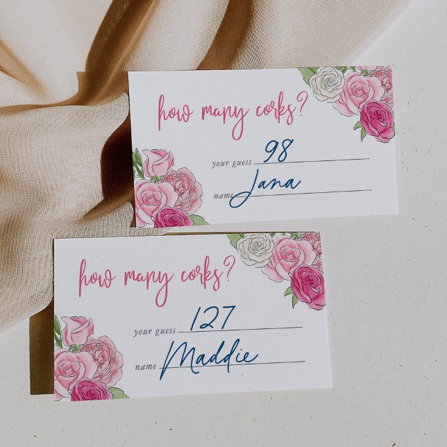 Rosé Garden "How Many Corks" Guessing Game Card (Creator Uploaded)