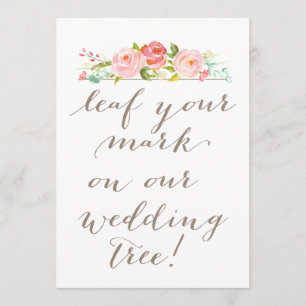 Rose Garden Leaf Your Mark on our Wedding Tree Invitation