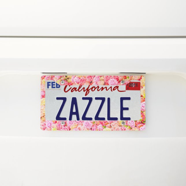 Rose garden license plate frame (On Car)