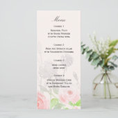 Rose Garden Modern Floral wedding menu (Standing Front)