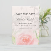 Rose Garden Modern Floral wedding save the dates Save The Date (Standing Front)