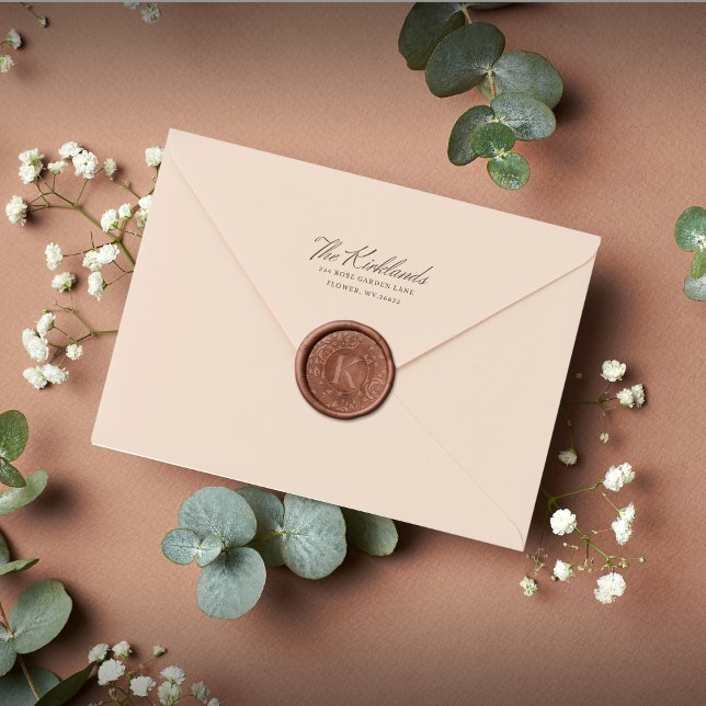 Rose Garden Monogram Wax Seal Sticker (Creator Uploaded)