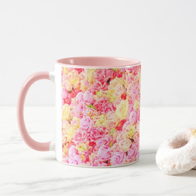 Rose garden mug (With Donut)