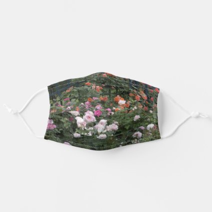 Rose garden multicolored adult cloth face mask