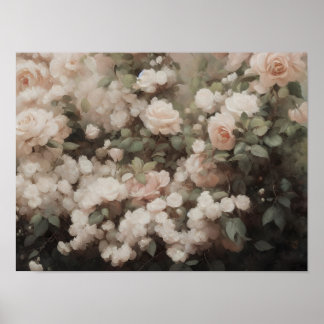 Rose Garden painting - still life painting  Poster