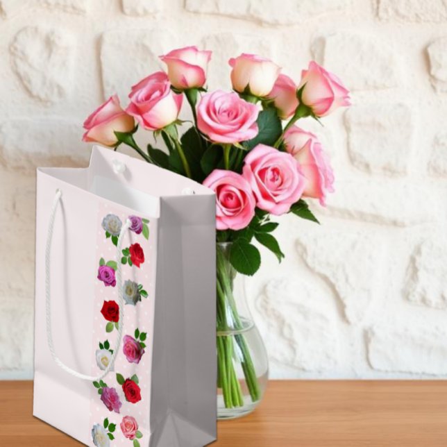 Rose Garden Party Bridal Shower Small Gift Bag (Creator Uploaded)