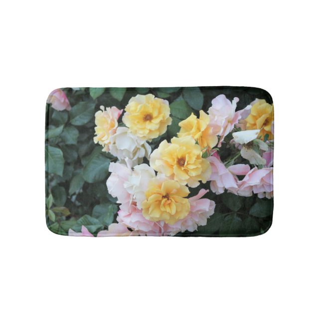 Rose Garden Pastels Bath Mat (Front)