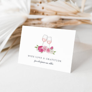 Rosé Garden Personalized Letterpress Thank You Card