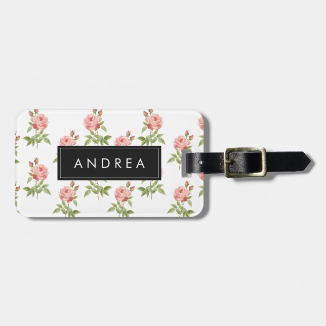 Rose Garden, Personalized Luggage Tag (Front Horizontal)