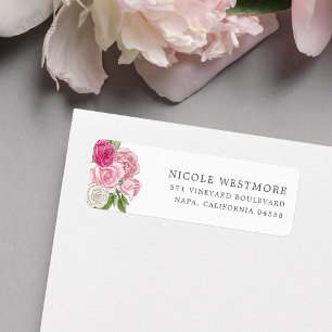 Rose Garden Return Address Label