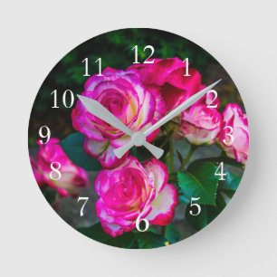 Rose Garden Round Clock