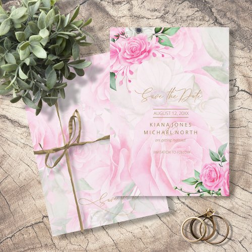 Rose Garden Save the Date Pink ID764