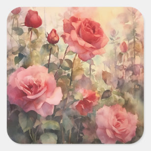 Rose Garden Square Sticker