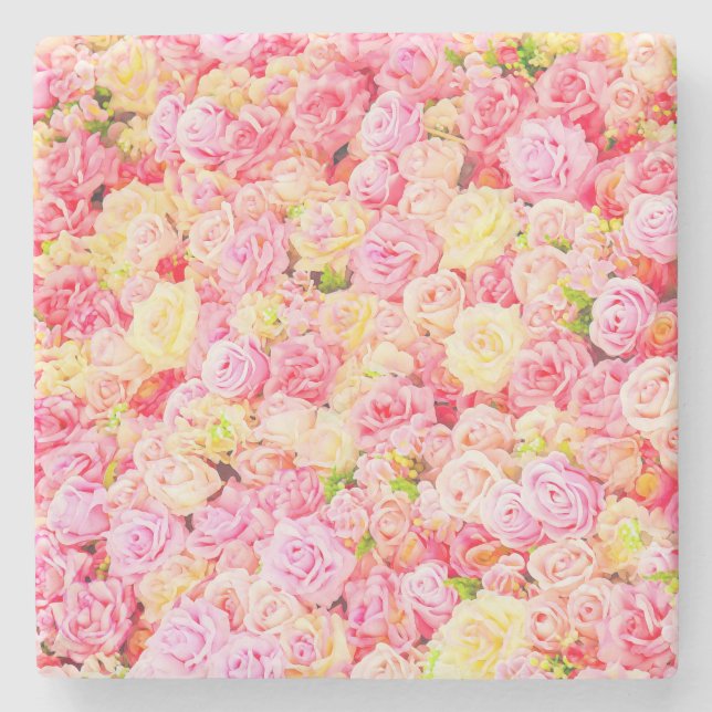 Rose garden stone coaster (Front)