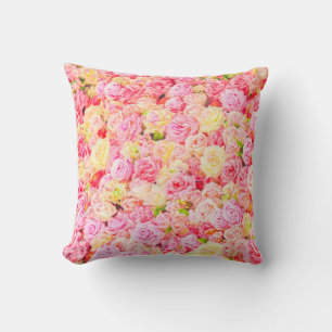 Rose garden throw pillow
