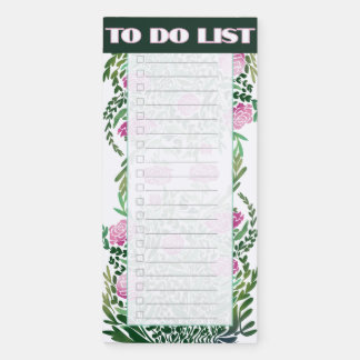 Rose Garden To do list Magnetic Notepad