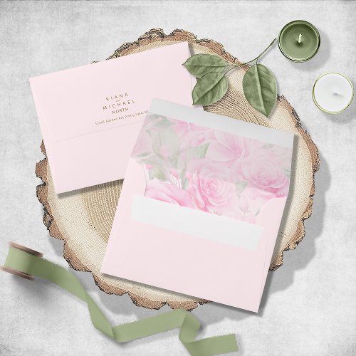 Rose Garden Wedding Pink V2 ID764 Envelope