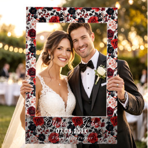 Rose Garden Wedding Reception Photo Prop Selfie Frame