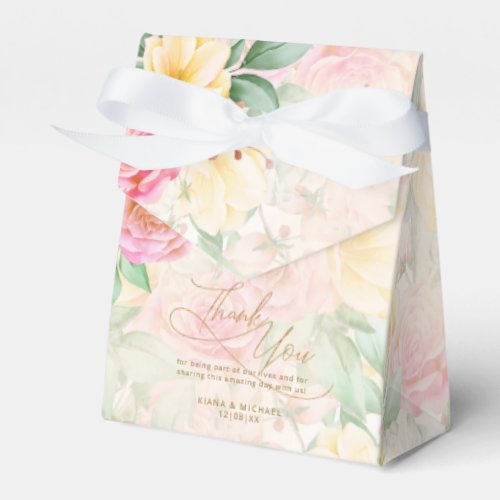 Rose Garden Wedding Thank You Multi_Color ID764 Favor Boxes