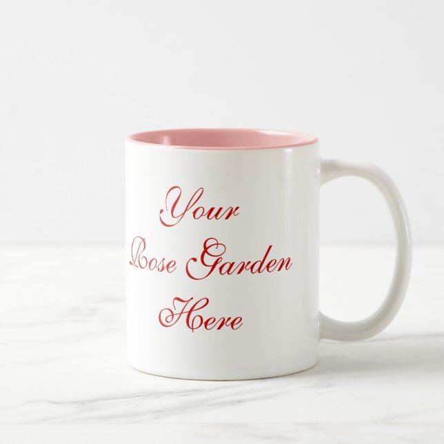 Rose Gardener Saying with Roses Two-Tone Coffee Mug (Right)