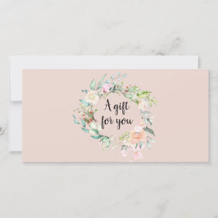Rose Garland Script Business Gift Certificate