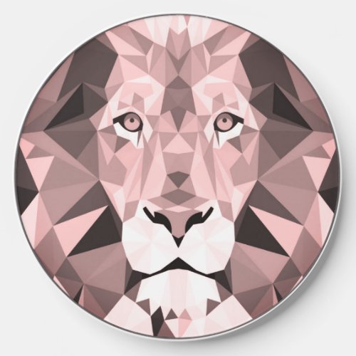 Rose Geometric Lion Head  Wireless Charger