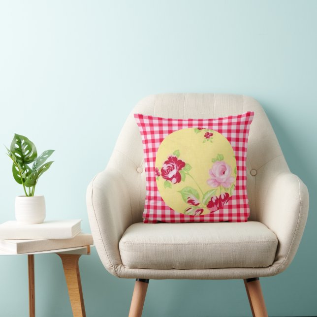 Rose Gingham Pillow (Chair)