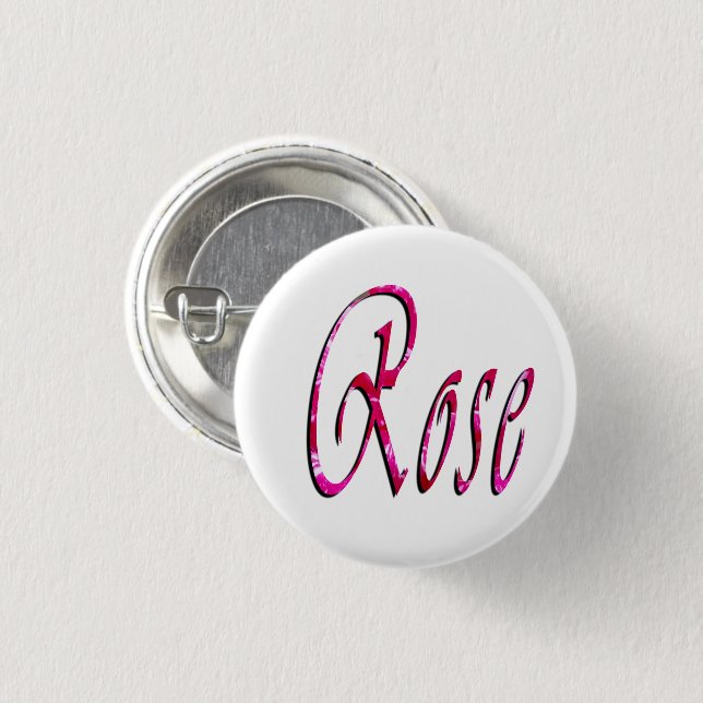 Rose Girls Name, Button (Front & Back)