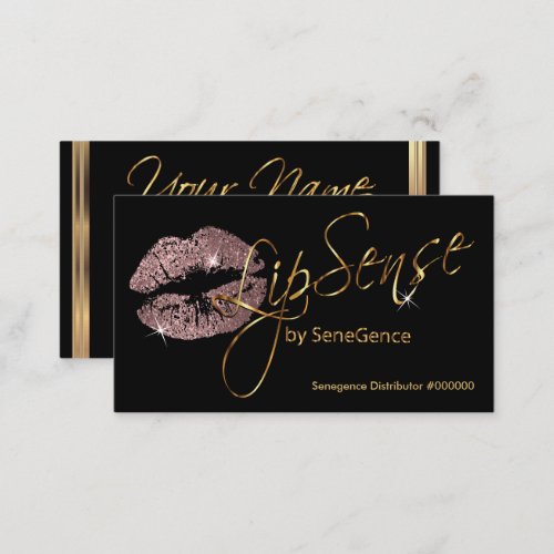 Rose Glitter and Gold Business Card